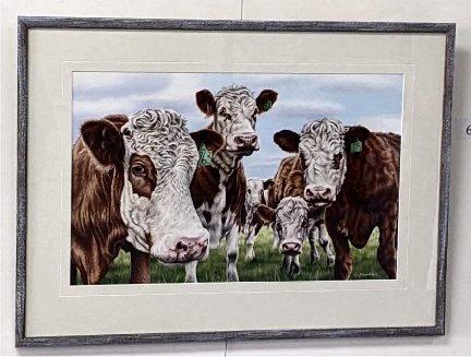 People's Choice Winner - Moo, Gouache on Paper, by Meagan Lonsdale